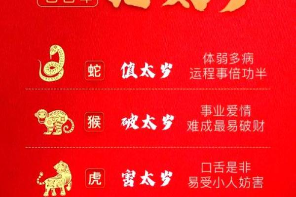 2025犯太岁五大生肖属相