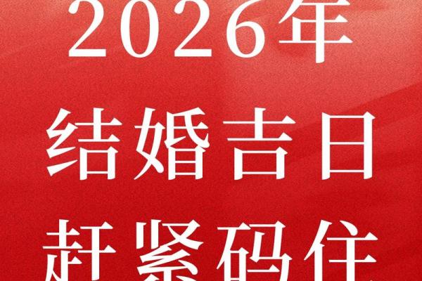 2026年老黄历结婚吉日