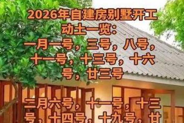 10月破土新居好日子，2026年最佳动土吉日推荐