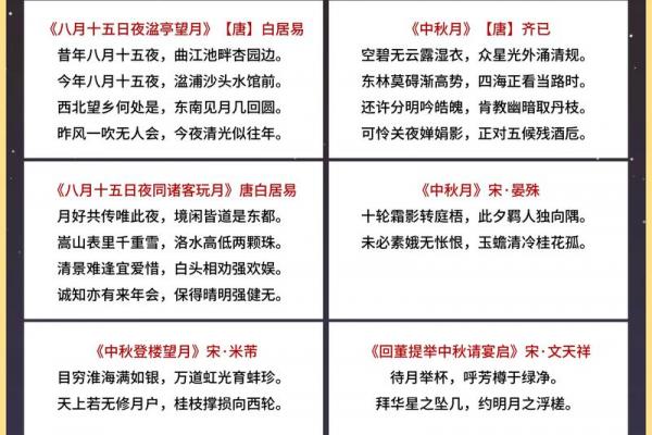 节日的诗句 中秋赏月必备诗词精选