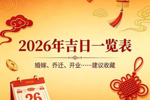 2026年10月订婚好日子推荐，专属吉日日历出炉