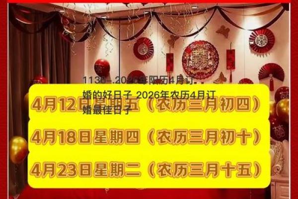 直击：2026最佳订婚吉日表