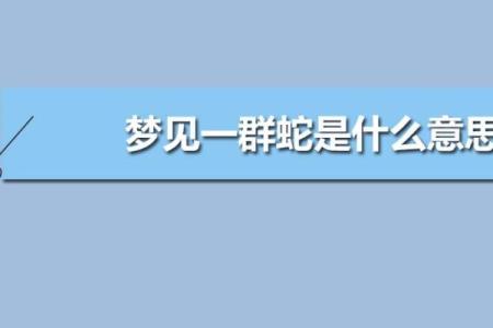 梦到很多条蛇