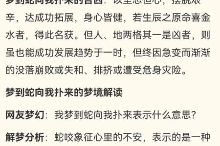 梦到与蛇搏斗