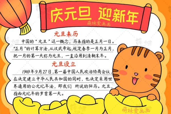 2022年元旦节手抄报虎年内容