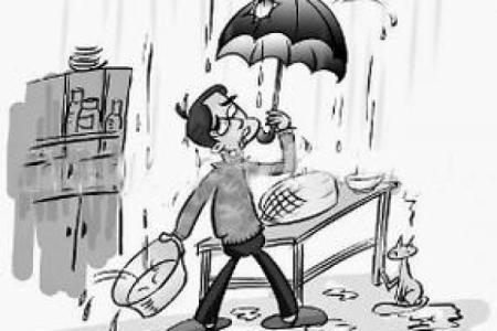 梦见老家房子漏雨是什么意思