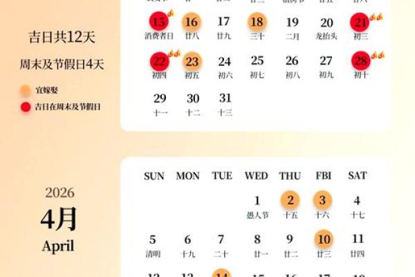 四月份嫁娶吉日2026年 2026年4月适合嫁娶的日子